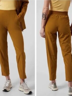 Athleta Brooklyn Mid Rise Ankle Pant in Brass Yellow - Size 14P